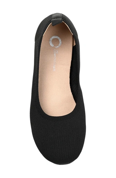 Journee Collection Jersie Knit Ballet Flat In Black