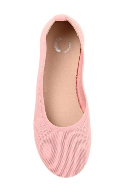 Shop Journee Collection Jersie Knit Ballet Flat In Pink