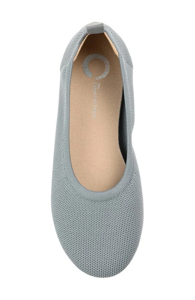 Shop Journee Collection Jersie Knit Ballet Flat In Grey