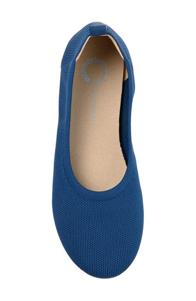Journee Collection Jersie Knit Ballet Flat In Navy