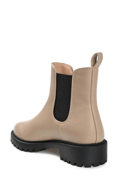 Journee Collection Womens Kenova-wd Block Heel Booties Wide Width In Taupe