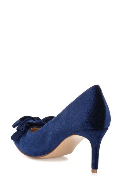 Shop Journee Collection Crystol Pump In Navy