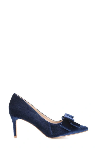 Journee Collection Crystol Pump In Navy