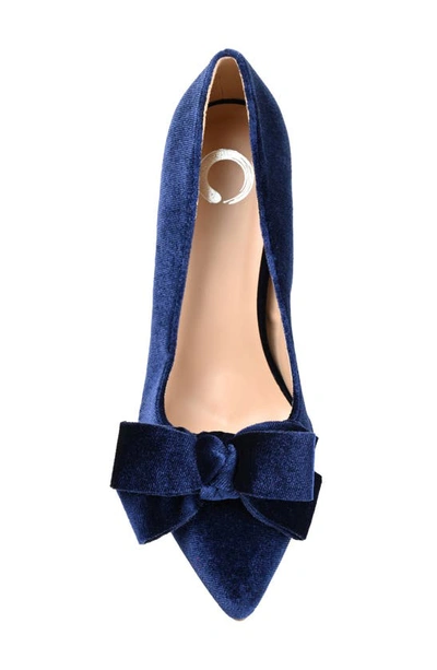 Shop Journee Collection Crystol Pump In Navy