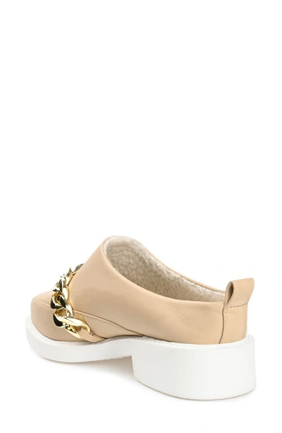 JOURNEE COLLECTION JOURNEE COLLECTION SHEAH CHAIN STRAP FAUX FUR LINED TRU COMFORT FOAM MULE 