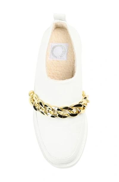 JOURNEE COLLECTION JOURNEE COLLECTION SHEAH CHAIN STRAP FAUX FUR LINED TRU COMFORT FOAM MULE 