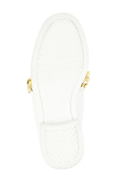 Journee Collection Sheah Chain Strap Faux Fur Lined Tru Comfort Foam Mule In White