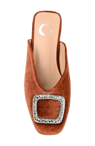 Journee Collection Women's Sonnia Velvet Mules In Brown