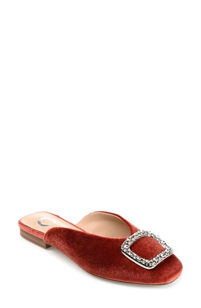 Shop Journee Collection Sonnia Flat Mule In Rust