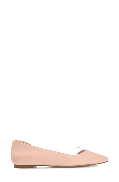 Journee Collection Mikki Pointed Toe Flat In Blush
