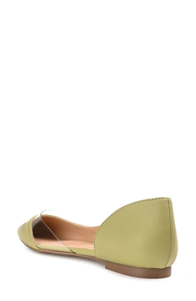 Journee Collection Mikki Pointed Toe Flat In Green