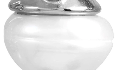 Savvy Cie Jewels Sterling Silver Cultured Freshwater Pearl Hoop Earrings In White