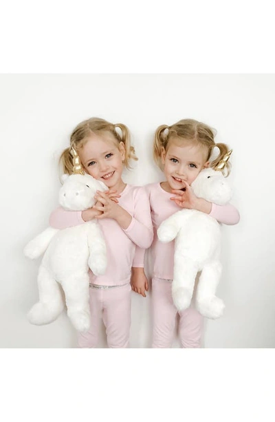 Shop Bellabu Bear Kids' Fitted Two-piece Pajamas In Blush Pink
