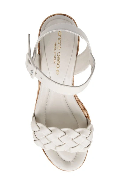 Shop Andre Assous Cecilia Platform Wedge Sandal In Off White