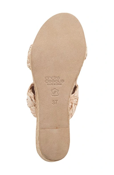 Shop Andre Assous Nori Wedge Sandal In Natural/ Gold