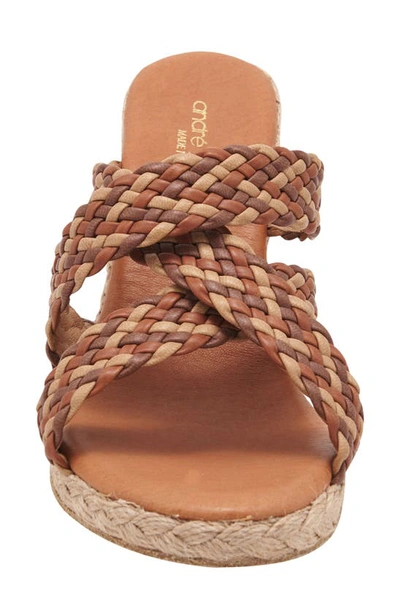 Shop Andre Assous Nedra Wedge Sandal In Cuero Multi