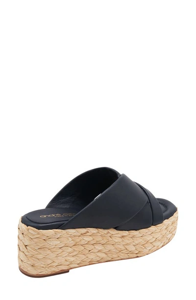Shop Andre Assous Calesa Wedge Sandal In Navy