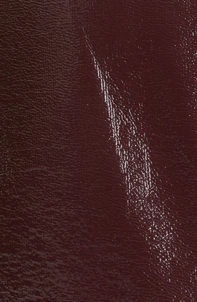 Courrèges Fitted Burgundy Mini Skirt With Shiny Finish In Red