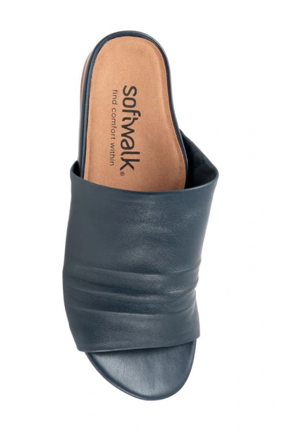 Softwalk Camano Slide Sandal In Navy