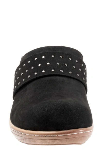Shop Softwalk Marana Studded Strap Clog In Black Nubuck