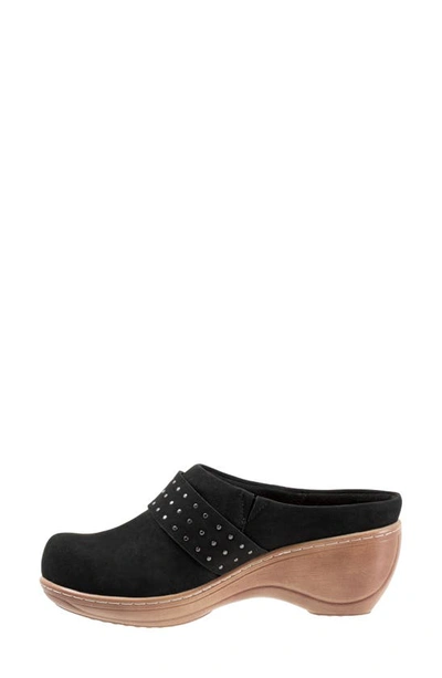 Shop Softwalk Marana Studded Strap Clog In Black Nubuck