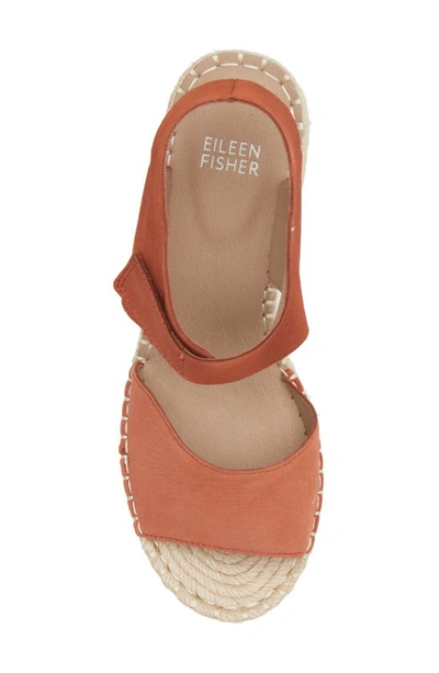 Shop Eileen Fisher Weslia Espadrille Platform Wedge Sandal In Cider