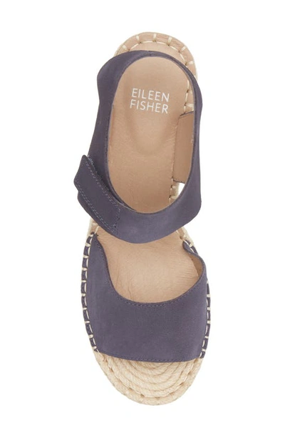 Shop Eileen Fisher Weslia Espadrille Platform Wedge Sandal In Twilight