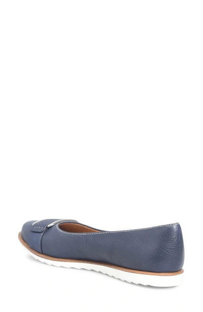 Shop Comfortiva Rhoda Buckle Flat In Midnight Navy