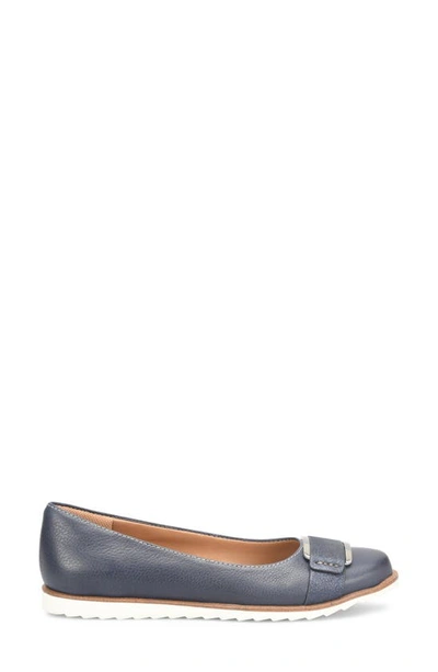 Comfortiva Rhoda Buckle Flat In Midnight Navy