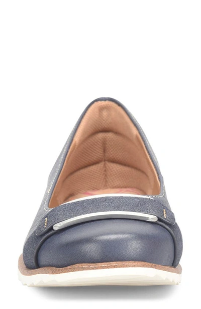 Comfortiva Rhoda Buckle Flat In Midnight Navy