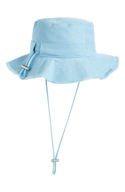 Shop Jacquemus Le Bob Artichaut Cotton Twill Bucket Hat In Blue