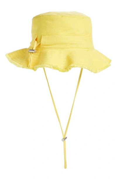 Shop Jacquemus Gender Inclusive Le Bob Artichaut Cotton Twill Bucket Hat In Yellow