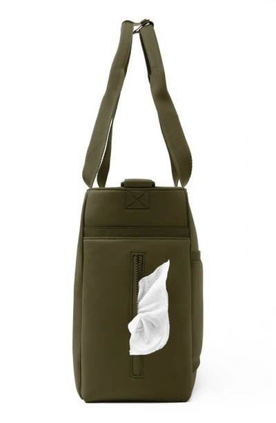 Shop Dagne Dover Large Wade Diaper Tote In Dark Moss