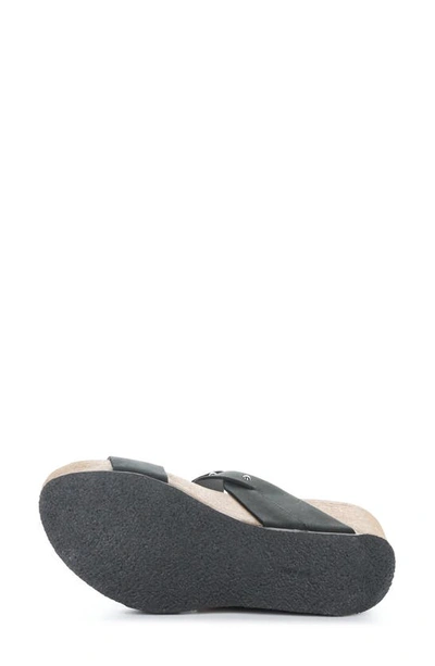 Shop Bos. & Co. Larnio Platform Wedge Sandal In Black Nubuck