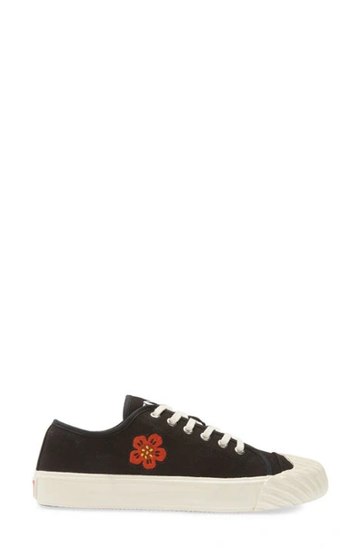 Shop Kenzo School Embroidered Low Top Sneaker In Black