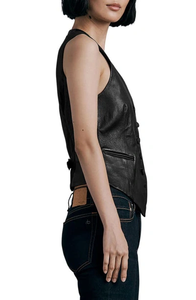 Shop Rag & Bone Vanessa Leather Vest In Black