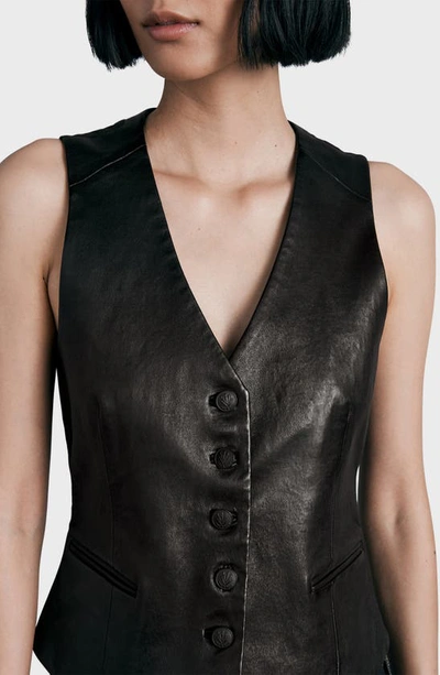 Shop Rag & Bone Vanessa Leather Vest In Black