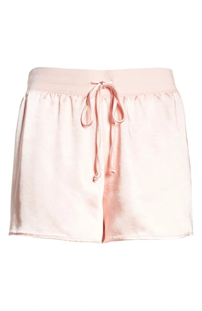 Shop Pj Salvage Satin Pajama Shorts In Pink Dream