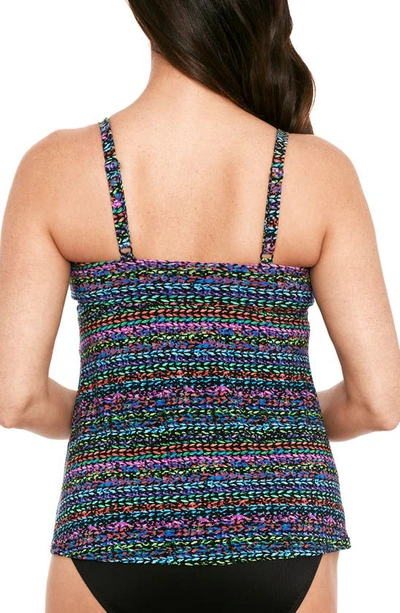 Miraclesuit Stitch It Cleo Tankini Top In Blue