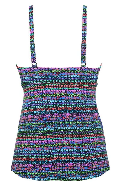 Miraclesuit Stitch It Cleo Tankini Top In Blue