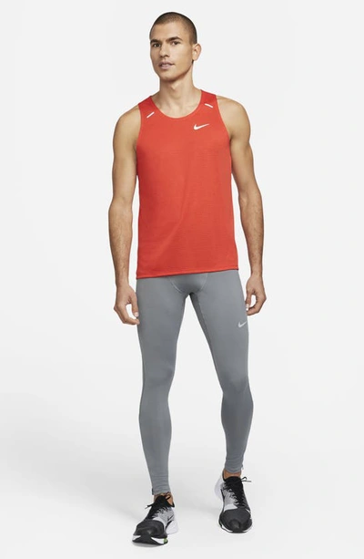 Shop Nike Dri-fit Challenger Running Tights In Smoke Grey