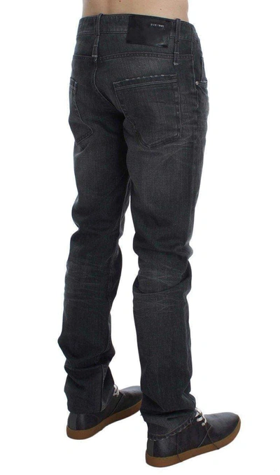 Shop Acht Cotton Regular Low Fit Jeans In Gray