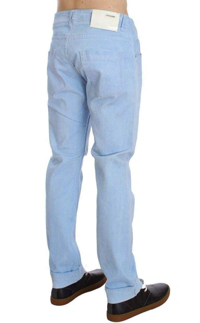 Shop Acht Cotton Stretch Low Waist Fit Jeans In Blue