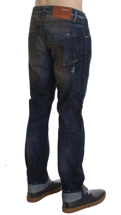 Shop Acht Wash Cotton Regular Straight Fit Jeans In Blue