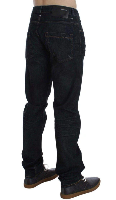 Shop Acht Wash Cotton Denim Straight Fit Jeans In Blue