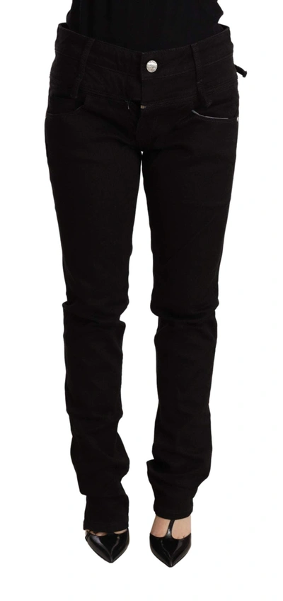 Shop Acht Black Low Waist Skinny Denim Jeans Trouser