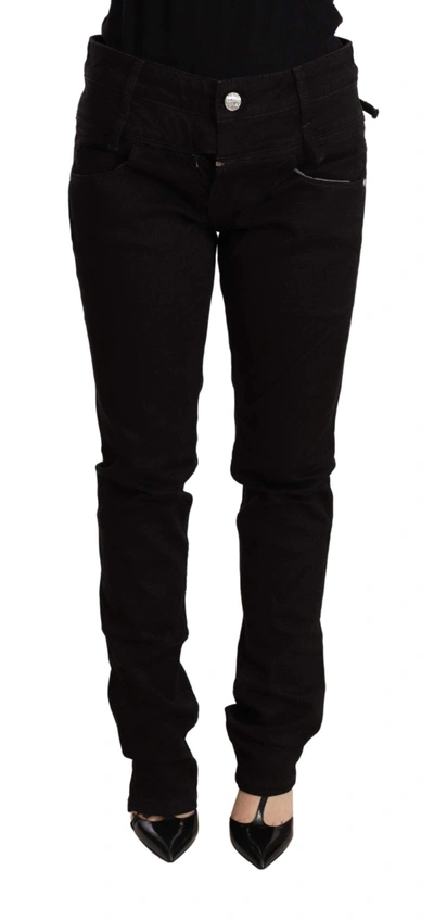 Acht Black Low Waist Skinny Denim Jeans Trouser In Black