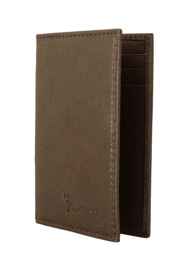 Shop Billionaire Italian Couture Leather Bifold Wallet In Brown