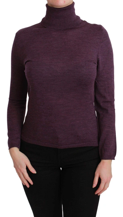Shop Byblos Women Purple Turtleneck Long Sleeve Pullover Sweater