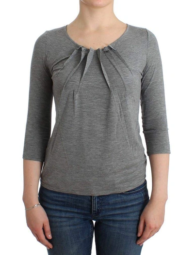 Shop Cavalli Women  3/4 Sleeve Cashmere Jumper Top In Gray